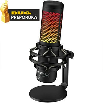 Mikrofon HyperX QuadCast S, HMIQ1S-XX-RG/G, RGB, crno-sivi