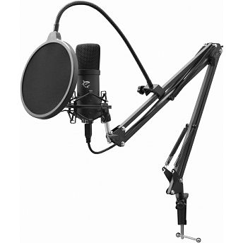 Mikrofon White Shark Zonis DSM-01, crni + stalak
