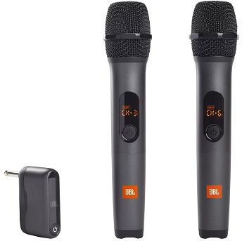 Mikrofon za karaoke JBL, bežični, crni (2 komada)