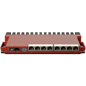 Mikrotik RouterBOARD L009UiGS-RM, 800MHz CPU, 512MB RAM, 8×G-LAN, 1×2.5G SFP, USB, desktop/1U rackmount kučište, PSU, K-79 rackmount kit, RouterOS L5
