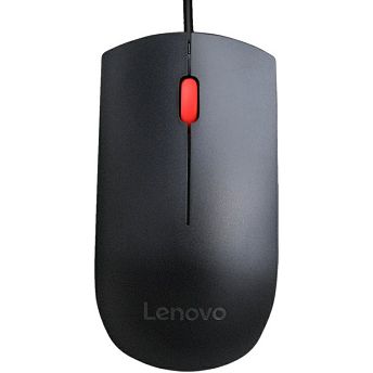 Miš Lenovo Essential, žičani, crni