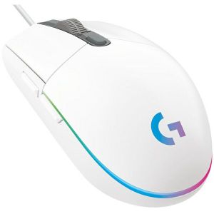 Miš Logitech G203 Lightsync, žičani, gaming, 8000DPI, RGB, bijeli