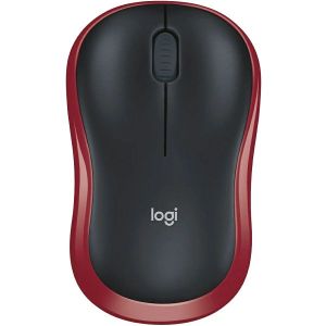Miš Logitech M185, bežični, crveni