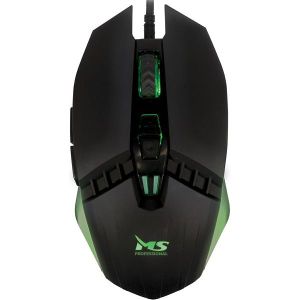Miš MS Nemesis C105, žični, gaming, 3200DPI, crno-zeleni -BEST BUY