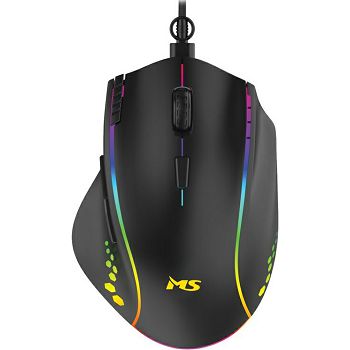 Miš MS Nemesis C370, žičani, gaming, 7200DPI, RGB, crni