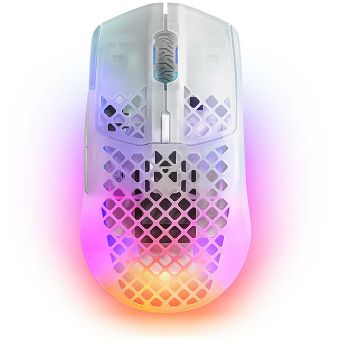 Miš SteelSeries Aerox 3 Wireless Ghost, bežični, gaming, 18000DPI, RGB, bijeli