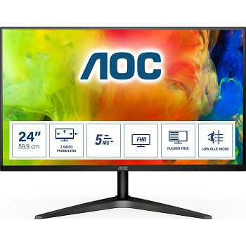 Monitor AOC 23.6" 24B1H, MVA, VGA, HDMI, Full HD - BEST BUY