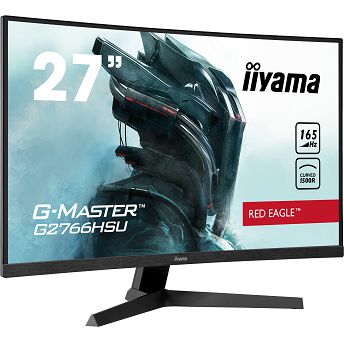 Monitor Iiyama 27" G-Master G2766HSU-B1, VA, gaming, AMD FreeSync Premium 165Hz, 1ms, HDR, 2xHDMI, DP, 2xUSB, Zakrivljeni 1500R, Zvučnici, Full HD