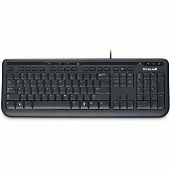 Tipkovnica Microsoft Wired Keyboard 600, žičana, HR Layout, crna