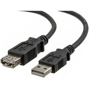 NaviaTec USB 2.0 A Plug to A jack 3m black