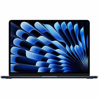 Notebook Apple MacBook Air 13" Retina, M3 Octa-Core, 16GB RAM, 256GB SSD, Apple 10-Core Graphics, INT KB, Midnight