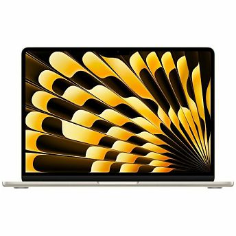 Notebook Apple MacBook Air 13" Retina, M3 Octa-Core, 16GB RAM, 256GB SSD, Apple 10-Core Graphics, INT KB, Starlight