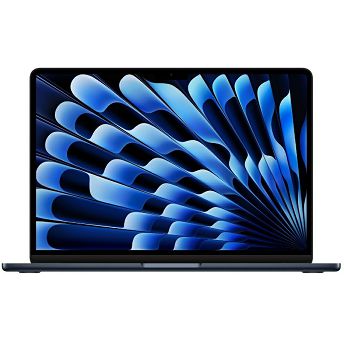 Notebook Apple MacBook Air 15" Retina, M3 Octa-Core, 16GB RAM, 256GB SSD, Apple 10-Core Graphics, INT KB, Midnight
