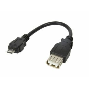 Adapter NaviaTec, USB-A (Ž) na Micro USB (M), crni