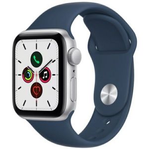 Pametni sat Apple Watch SE (v2), 40mm Silver Aluminium Case with Blue Sport Band, mkny3vr/a