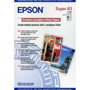 Papir Epson Premium SemiGloss Photo Paper, A3+, 20 listova