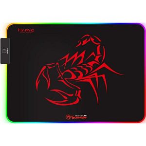Podloga za miš Marvo Scorpion MG08, gaming, medium 350x250mm, RGB, crno-crvena - HIT ARTIKL