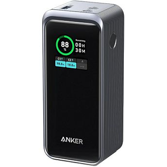 Power Bank Anker Prime, 20000mAh, 200W, USB-A, 2xUSB-C, crni