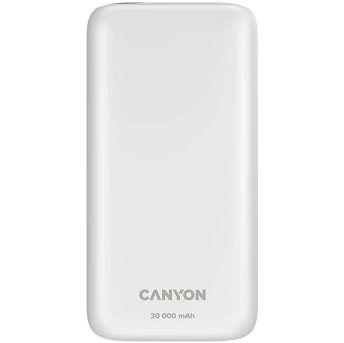 Power Bank Canyon PB-301, 30000mAh, 22.5W, 2xUSB-A, Micro USB, USB-C, bijeli
