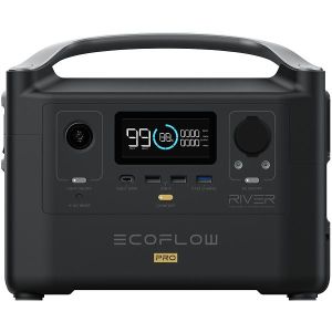 Power Bank EcoFlow RIVER PRO, 720Wh, 600W, 3xUSB-A, USB-C, 2xSchuco, DC5521, Crni