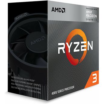 Procesor AMD Ryzen 3 4300G (4C/8T, 4.0GHz, 4MB, AM4), 100-100000144BOX