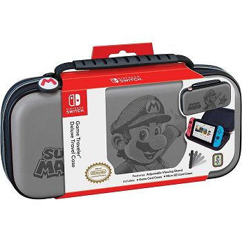 Putna torbica Bigben Deluxe Travel Case Mario Grey NNS46G, za Nintendo Switch