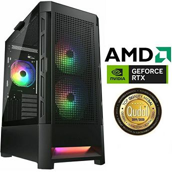 Računalo INSTAR Gamer Diablo, AMD Ryzen 5 3600 up to 4.2GHz, 16GB DDR4, 500GB NVMe SSD, NVIDIA GeForce RTX3050 8GB, No ODD, 5 god jamstvo