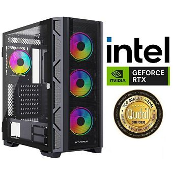 Računalo INSTAR Gamer Hurricane, Intel Core i5 12400F up to 4.4GHz, 16GB DDR4, 1TB NVMe SSD, NVIDIA GeForce RTX4060Ti 8GB, no ODD, 5 god jamstvo
