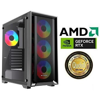 Računalo INSTAR Gamer HYDRA, AMD Ryzen 5 5500GT up to 4.4GHz, 16GB DDR4, 500GB NVMe SSD, NVIDIA GeForce RTX3050 8GB, No ODD, 5 god jamstvo