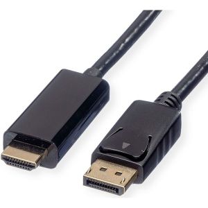 Kabel Roline DisplayPort - HDMI (UHDTV), M/M, v1.2, 3.0m, crni