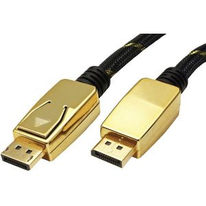 Kabel Roline Gold DisplayPort v1.4, DP/M - DP/M, crno/zlatni, 3m