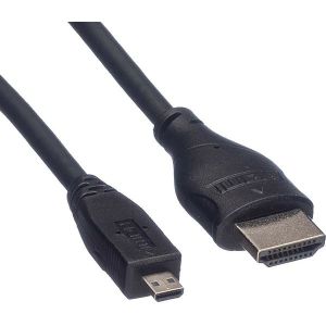 Kabel Roline, HDMI (M) na Micro HDMI (M), 2.0m, crni - BEST BUY
