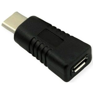 Adapter Roline Value, USB-C 3.1 (M) na Micro USB (Ž), crni
