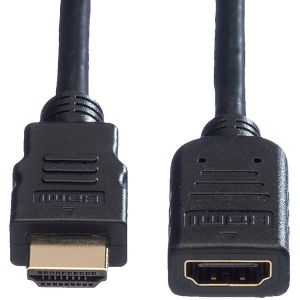 Kabel Roline Value, HDMI (M) na HDMI (Ž), 2.0m, crni