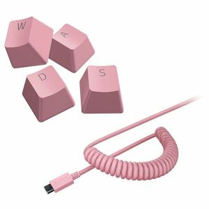 Set tipki Razer PBT Keycap + Coiled Cable, roza