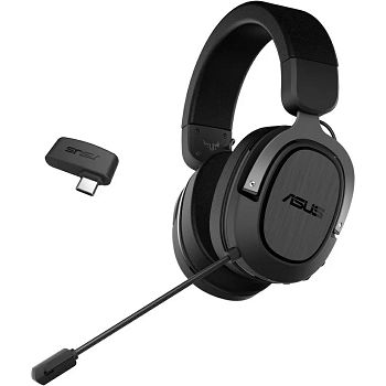 Slušalice Asus TUF Gaming H3 Wireless, bežične, gaming, 7.1, mikrofon, over-ear, PC, PS4, PS5, Switch, Gun Metal