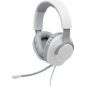 Slušalice JBL Quantum 100, žičane, gaming, mikrofon, over-ear, PC, PS4, Xbox, Switch, Bijele
