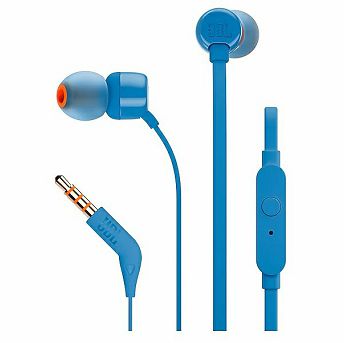 Slušalice JBL Tune 110, žičane, mikrofon, in-ear, plave