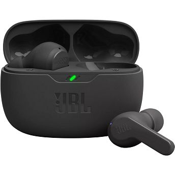 Slušalice JBL Vibe Beam, bežične, bluetooth, mikrofon, in-ear, crne