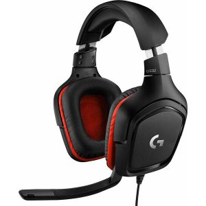 Slušalice Logitech G332, žičane, gaming, mikrofon, over-ear, PC, PS4, Xbox, Switch, crno-crvene - MAXI PROIZVOD