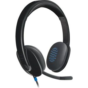 Slušalice Logitech H540, žičane, USB, mikrofon, on-ear, crne