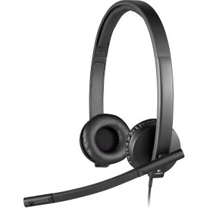 Slušalice Logitech H570e Stereo, žičane, USB, mikrofon, on-ear, crne