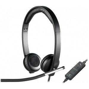 Slušalice Logitech H650e Stereo, žičane, USB, mikrofon, on-ear, crne