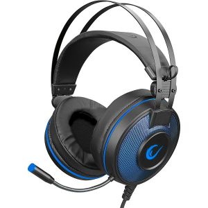 Slušalice Rampage Alpha-X, žičane, gaming, mikrofon, over-ear, LED, plave, PC, PS4, PS5
