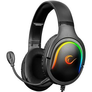 Slušalice Rampage Miracle X6, žičane, gaming, mikrofon, over-ear, PC, PS4, PS5, Xbox, RGB, crne