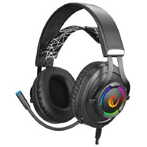 Slušalice Rampage RM-K18 Double Black, žičane, gaming, 7.1, mikrofon, over-ear, PC, PS4, PS5, RGB, crne - MAXI PONUDA