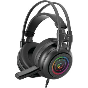 Slušalice Rampage RM-K2 X-Quadro, žičane, gaming, 7.1, mikrofon, over-ear, PC, PS4, PS5, Xbox, RGB, crne