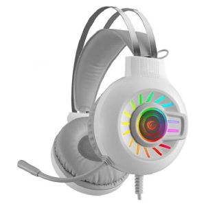 Slušalice Rampage RM-K44 Zengibar, žičane, gaming, 7.1, mikrofon, over-ear, PC, PS4, PS5, bijele - PROMO