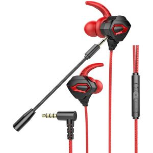 Slušalice Rampage RM-K46 Cobra, žičane, gaming, mikrofon, in-ear, PC, PS4, PS5, Xbox, crvene - MAXI PONUDA