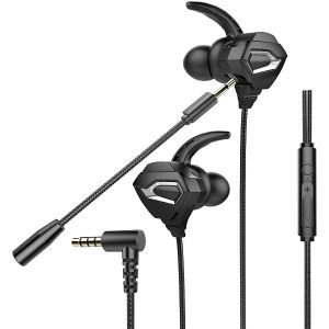 Slušalice Rampage RM-K46 Cobra, žičane, mikrofon, gaming, in-ear, PC, PS4, PS5, Xbox, crne